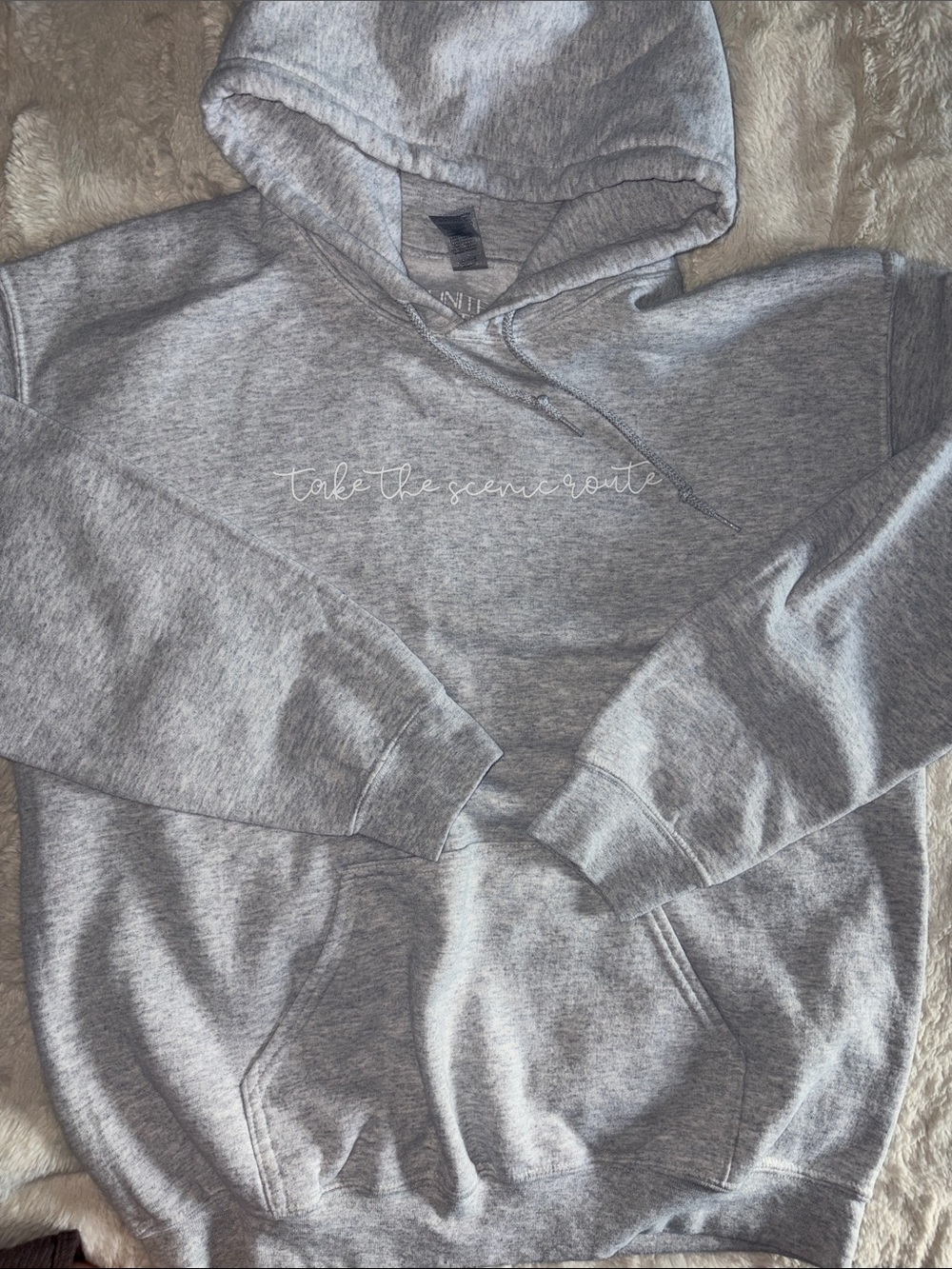 NEW Women’s Gray Hoodie “Always take the scenic route”